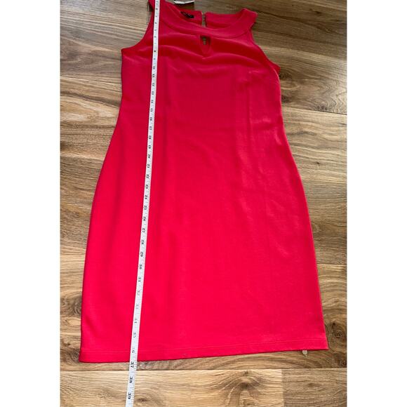 Talbots Keyhole Sheath Midi Dress Coral - Size Small Petite - OB - Picture 11 of 12